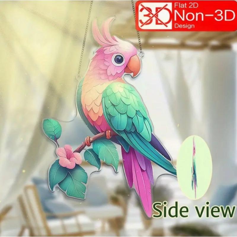 Pretty Bird Acrylic Living Room Courtyard Pendant Holiday Scene Decorative Pendant Gift