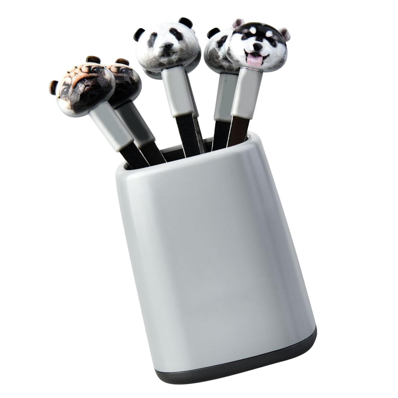 Fork Cutlery Set Cartoon Animal Design Stainless Steel Light Weight Portable Kitchen Cutlery