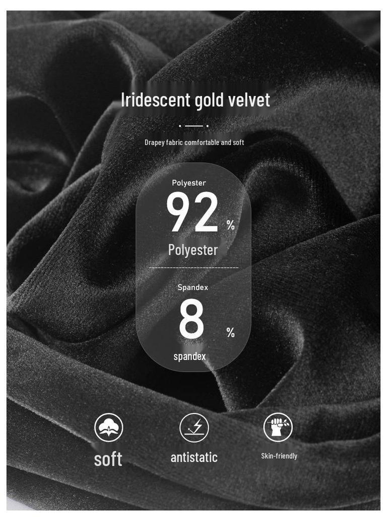 Goldener Samt High-Waist Straight-Leg Hose für Damen - Frühjahr/Herbst 2025 Kollektion