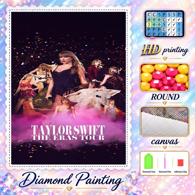 Taylor Swift Diamond Painting Kit 5D Full Drill DIY Diamond Mosaic Wall Art Home Decor