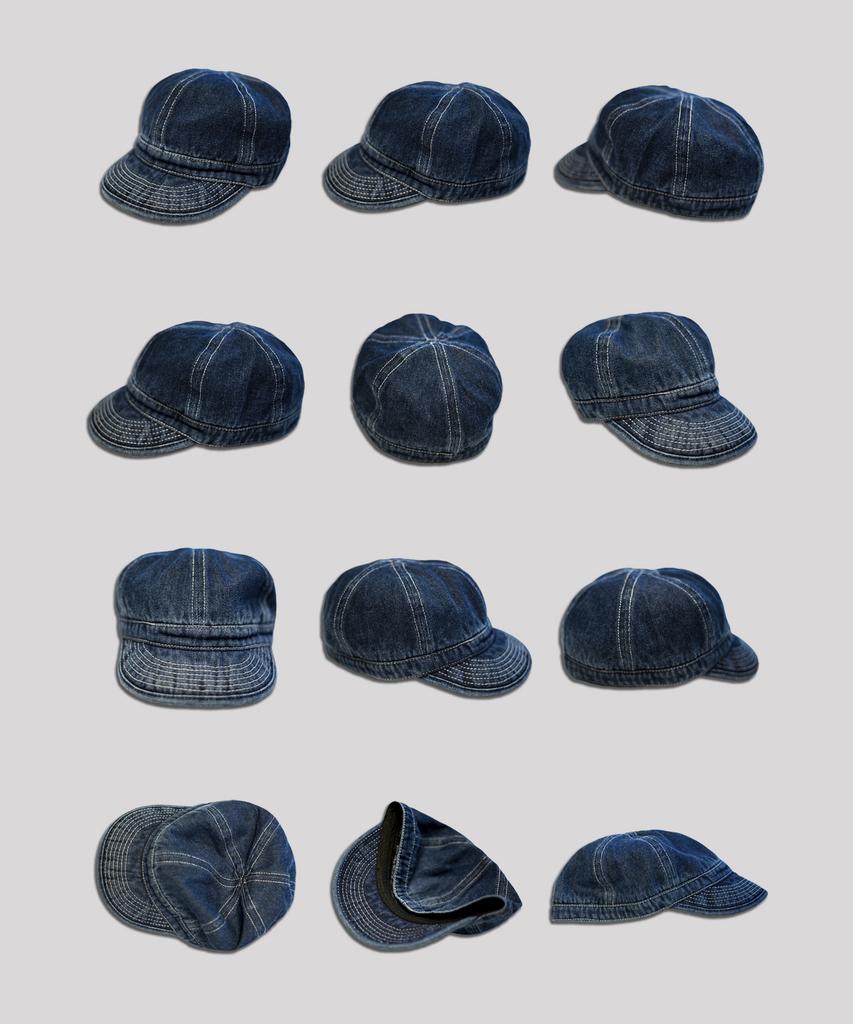 303PEOPLES Army Denim A-3 Vintage Work Cap Indigo