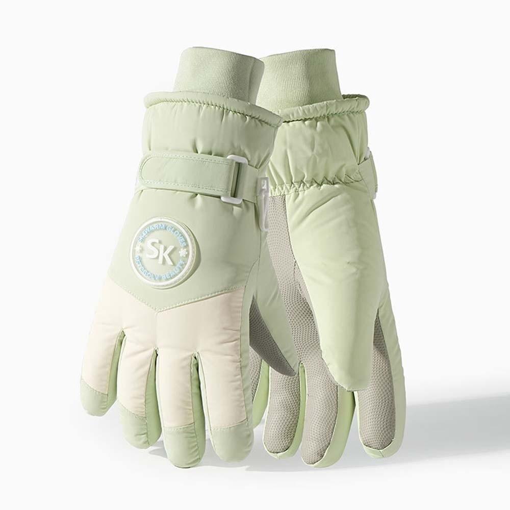 Oxford Cloth Ski Anti-cold Mittens Soft Unisex Windproof Gloves Gift Finger Mittens  Men