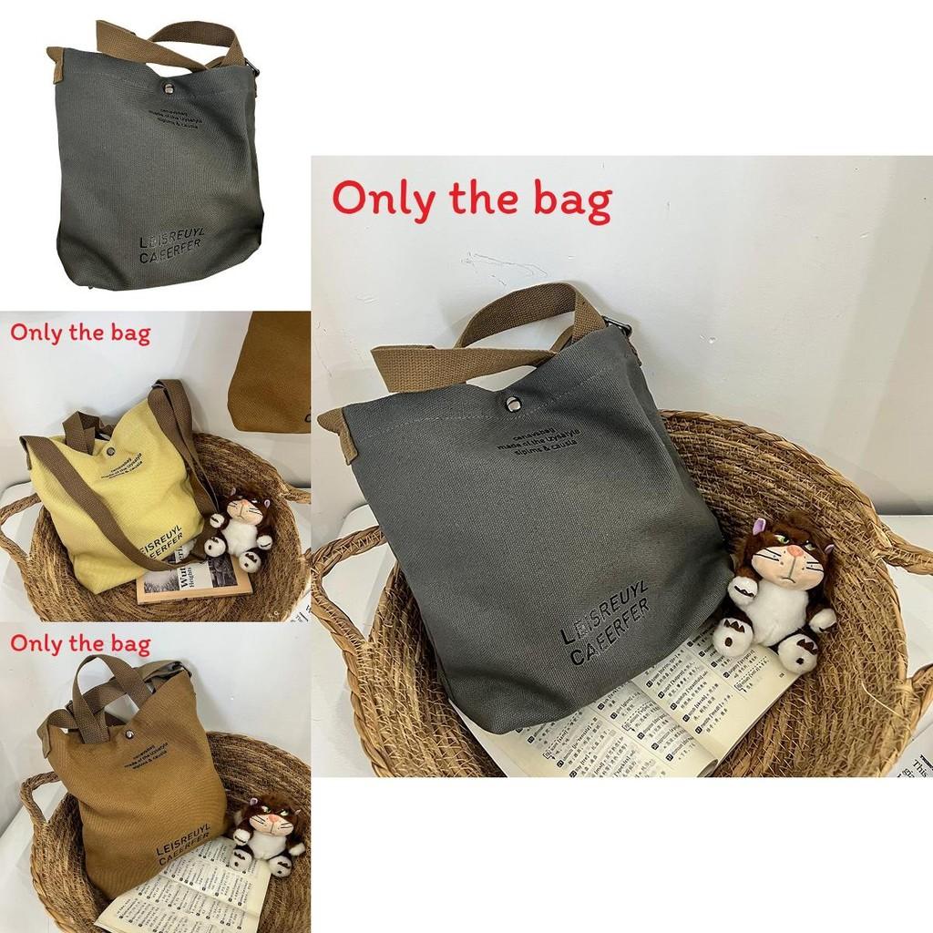 Stylish Letter Print Kids Bag Lightweight Canvas Shoulder Tote For School Use