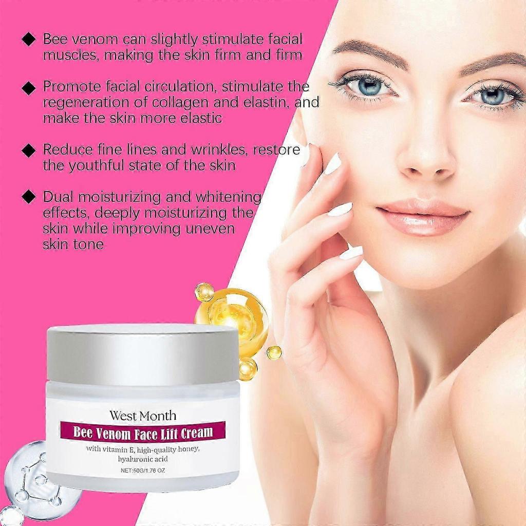 Bee Venom Face Lift Cream Anti-Aging Firming Cream, Bee Venom Skin Firming Wrinkle Reducing Cream, Skin Firming Rejuvenating Cream, Restore Skin Elast