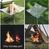 Portable Fire Pit Durable Outdoor Camping BBQ Mesh Fireplace Steel Backyard Rack Fire Quick Assembly Net Brazier Camping Net