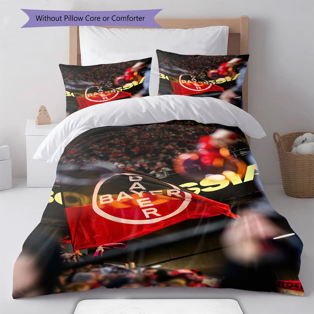 Leverkusen 04 Pattern Bedding Home Decoration Birthday Gift ( 1 Duvet Cover + 2 Pillowcase, Without Core),fan Merchandise.