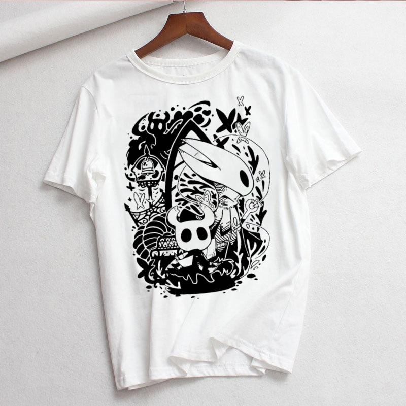 Hollow Knight Print Ladies Tshirt Ladies Casual ocollar White Shirt Short Sleeve Ladies Tshirt Graphic Printing