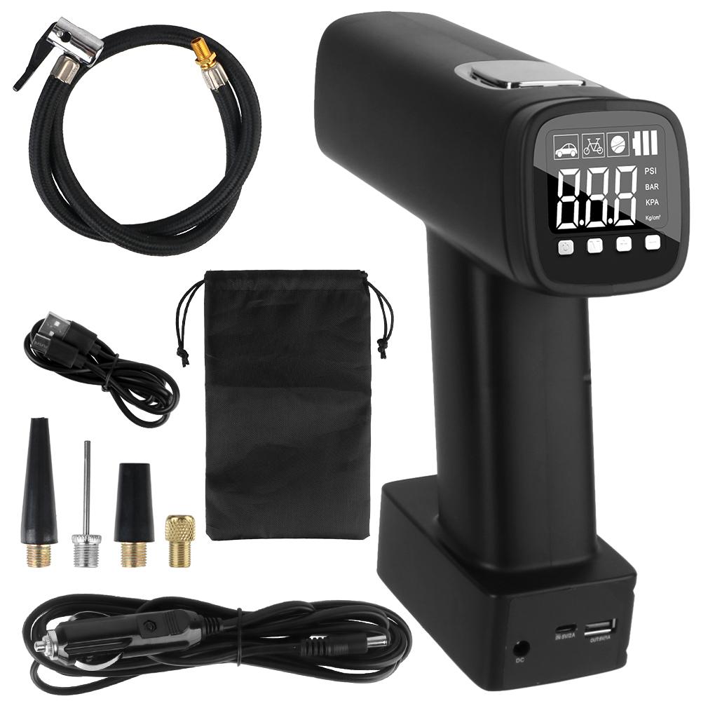 6000mAh Digital 150PSI Portable Inflator With LED Flashlight Tire Air Pump Tire Pressure Test Car Air Compressor