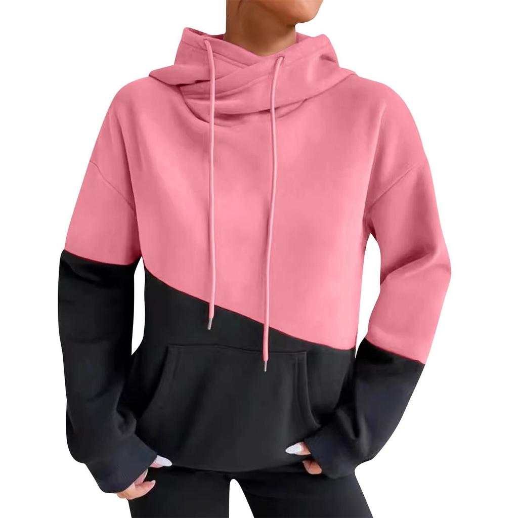 Lässiges modisches Sweatshirt für Damen, einfarbig, mit Kapuze