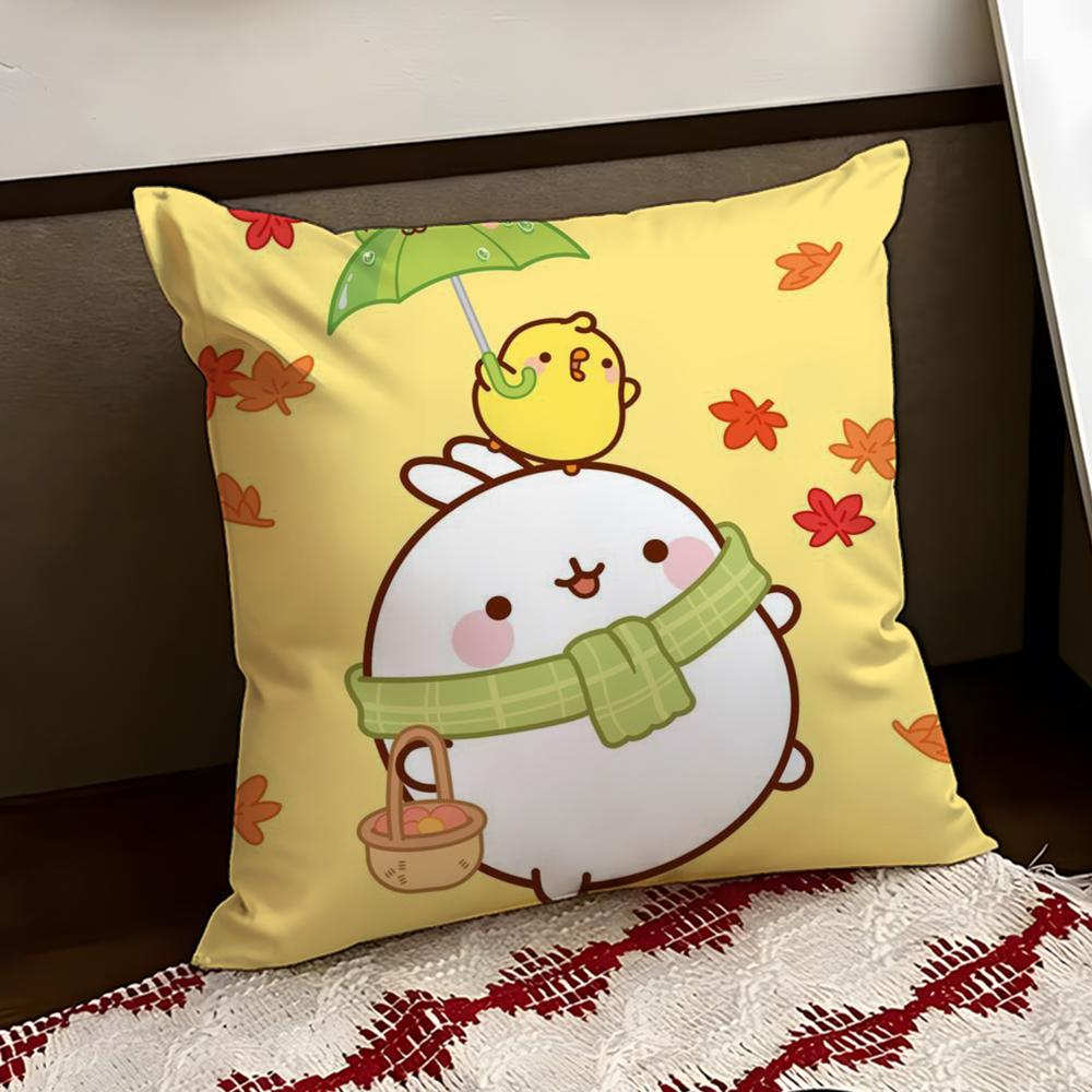 Cute MMolang Cushion Cover Reversible Soft Durable Pillow Cover Home  Car MultiScene Use for Daily Comfort