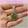 Bohemian Renaissance Jewelry Necklace With Gemstone Floral Pendant For Party Wear
