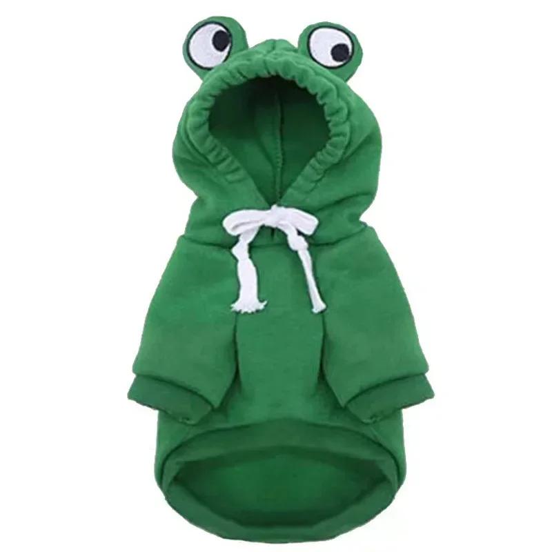 

Dog Frog Shape Hoodies Pet Dog Cat Coats Winter Warm Cosplay Costume Pet Clothes Hooded Sweatshirt Suitable for S/M/L Dogs XXL зелёный
