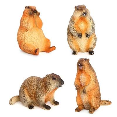 Marmot Wild Animal Figurine Realistic Artificial Ornament PVC Home Decoration Animal Ornament Home