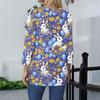 Women's Tops Three-quarter Sleeve Shirt Round-neck Loose Casual Shirt Print T-shirt