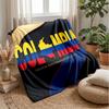 Colombia Football Printed Flannel Blanket Skin Friendly Warm Decorative Throw for Indoor Couch Bed Daily Use