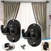 2pcs Curtains Rod Holders Heavy Duty Curtains Rod Hook Self-Adhesive Curtains Holder Rod Holder Hooks Curtains Rod Support