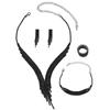 Elegantes Glitzerndes Fransen-Halsketten-, Ohrring-, Armband-, Ring-Set, Modisches Braut-Schmuckset