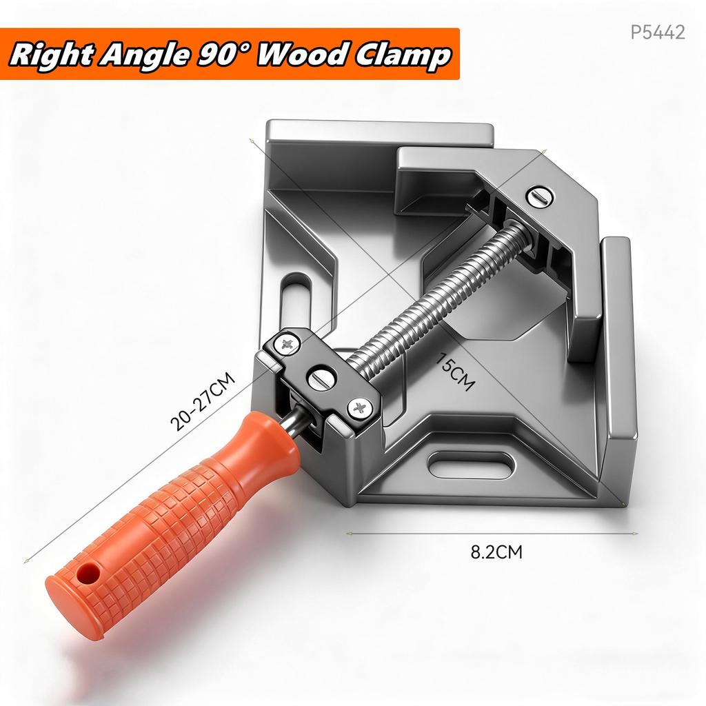 90 Degree Right Angle Clip Clamp Single Handle Aluminum Alloy Corner Clamp Woodworking Picture Frame Clip Right Angle Folder
