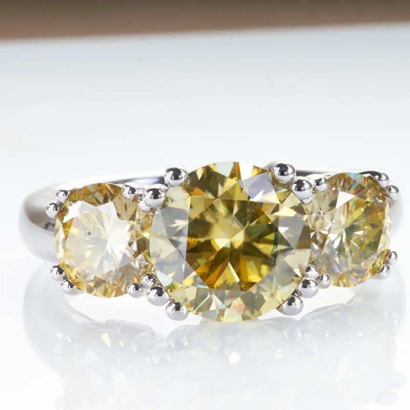 Sace Gems GRA-zertifizierter 2-Karat-Moissanit-Ring, VVS1-Labordiamant-Solitärring für Frauen, Verlobungsversprechen, Ehering, Schmuck