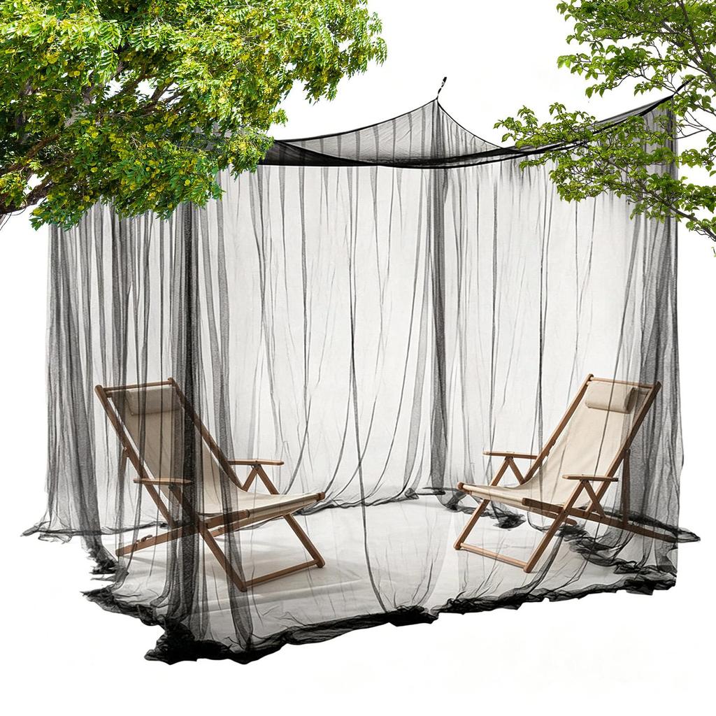 Summer Outdoor Camping Mosquito Net Easy Installation Corner Mounting Portable Netting Travel Mesh Bed Curtain Net