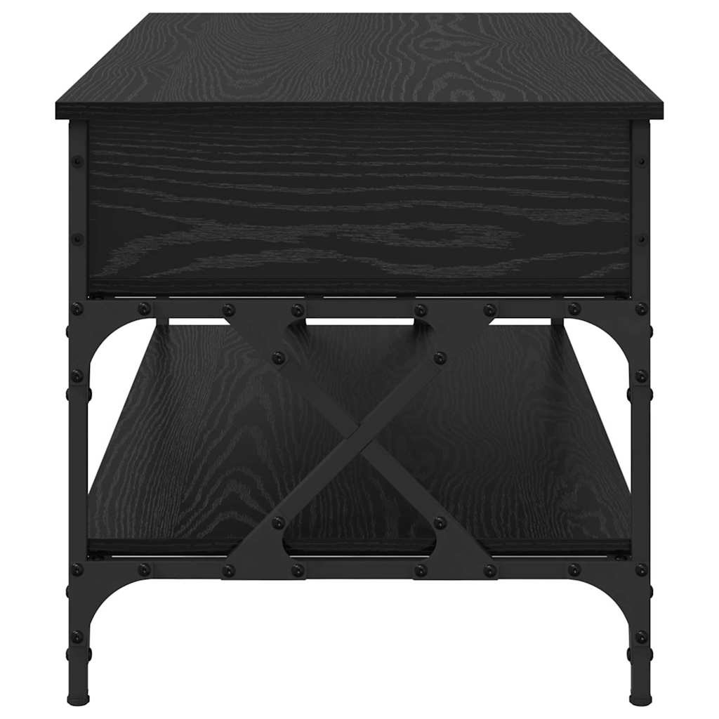 Coffee Table Black Oak Effect 100 X 50 X 50 Cm Engineered Wood
