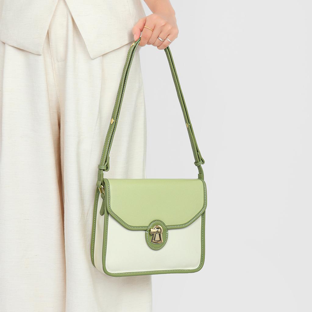 2025 New French underarm bag, high-end niche cowhide shoulder bag, genuine leather handheld women's bag, fashionable small square bag