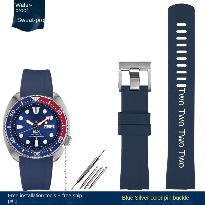 

Ремешок с дугообразным креплением Для SEIKO PROSPEX кольцо-cola SRPA21J1 SRPE99K1 SRP777J SRPC91J1/25J1 Изогнутый резиновый ремешок Мужской браслет 22 мм 22mm