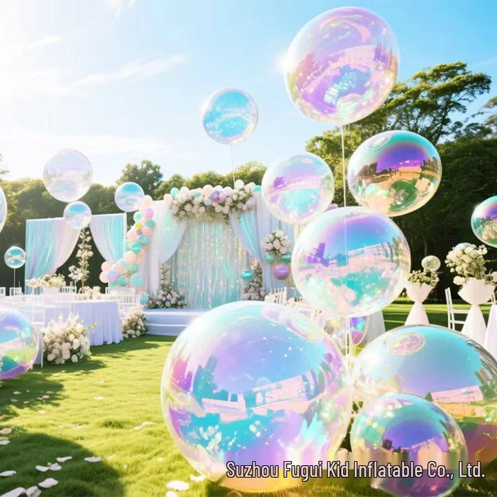 Colorful Inflatable Reflective Mirror Ball for Stage and Event Decor