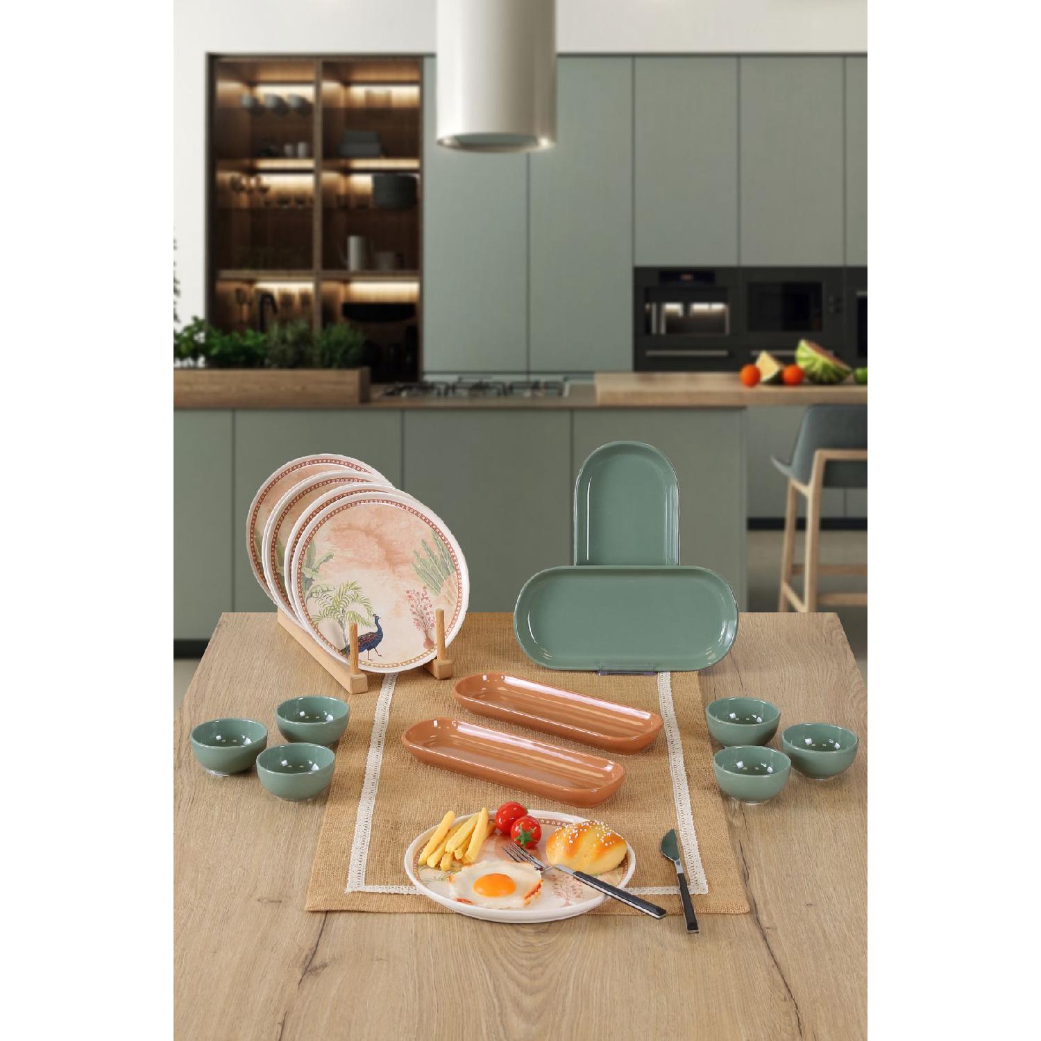 

Peacock Nordic 16 Piece Breakfast Set For 6 Persons синий белл