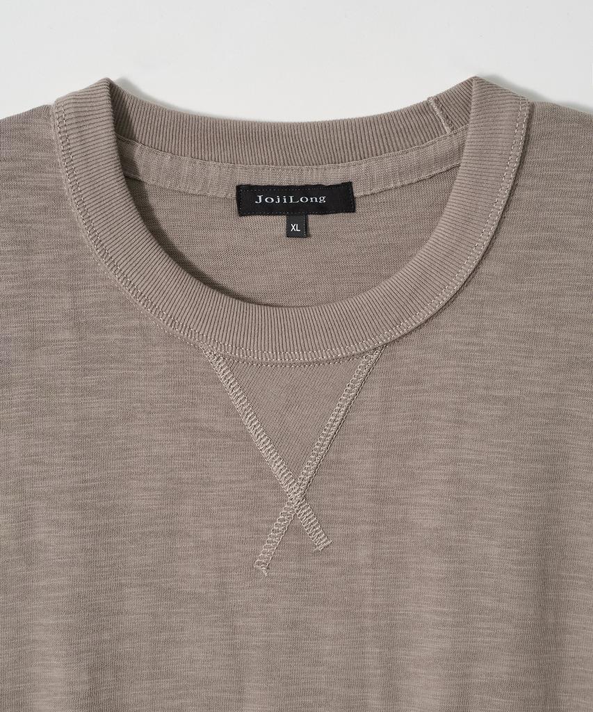 JOJILONG Jn109 Tubular Slub Loop T-Shirt - Dust Beige