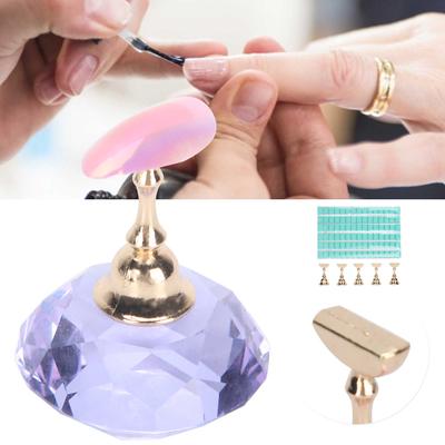 Nail Art Display Stand Set Magnetic Holder Practice Showing Shelf Manicure Tool