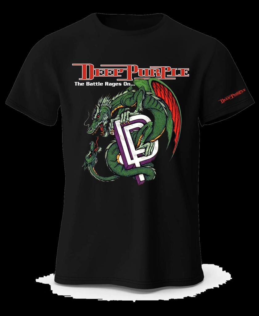 Summer T-SHIR HARD ROCK BAND Gillan Maglietta Drago Roll Fashion Dream Feelings Eyecatching Washable and Non-fading Black