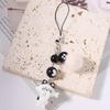 Sturdy Resin Cat Keychain Adorable Phone Accessory Compact Pet Lover Lightweight Phone Charm Gift for Everyday Use