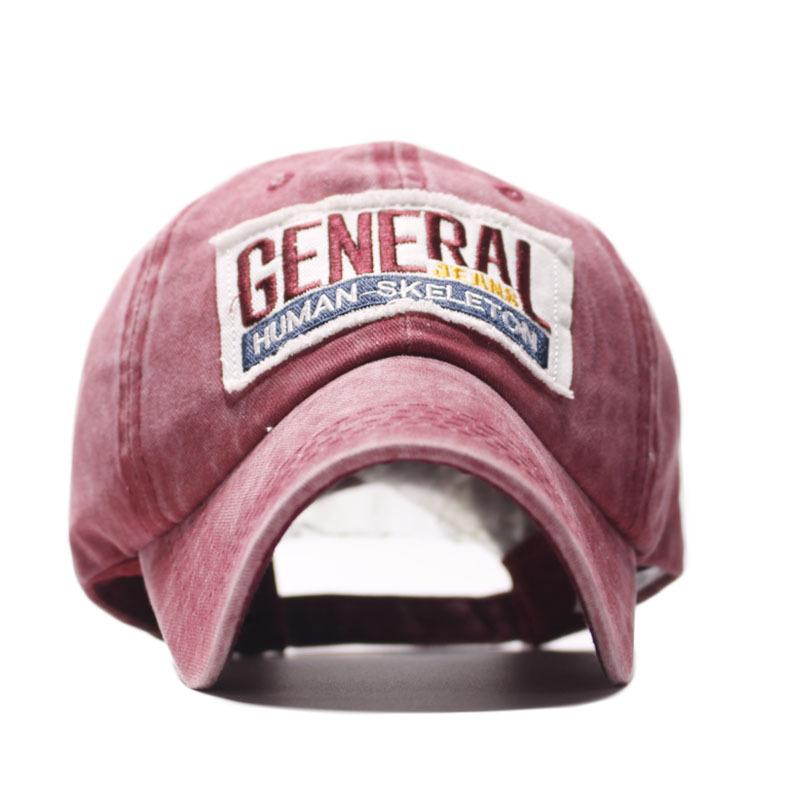 New retro sticker letter baseball cap simple and versatile washed denim cap youth sun hat women