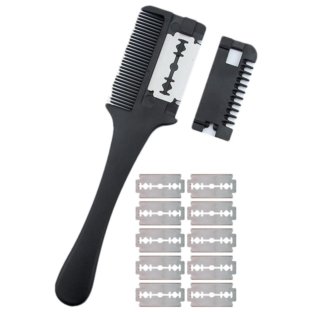 Pet Razor Comb 2-in-1 Cat & Dog Grooming Comb Pet Grooming Dog Comb Safe Long Lasting For Long-Haired Short-Haired Cat Puppy Dog чёрный