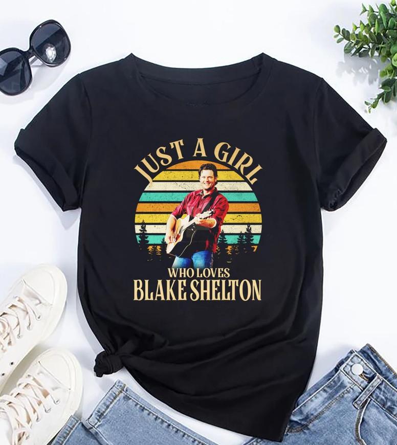 Just A Girl Who Loves Blake Shelton Shirt, Country Blake Shelton 2024 Tour Shirt
