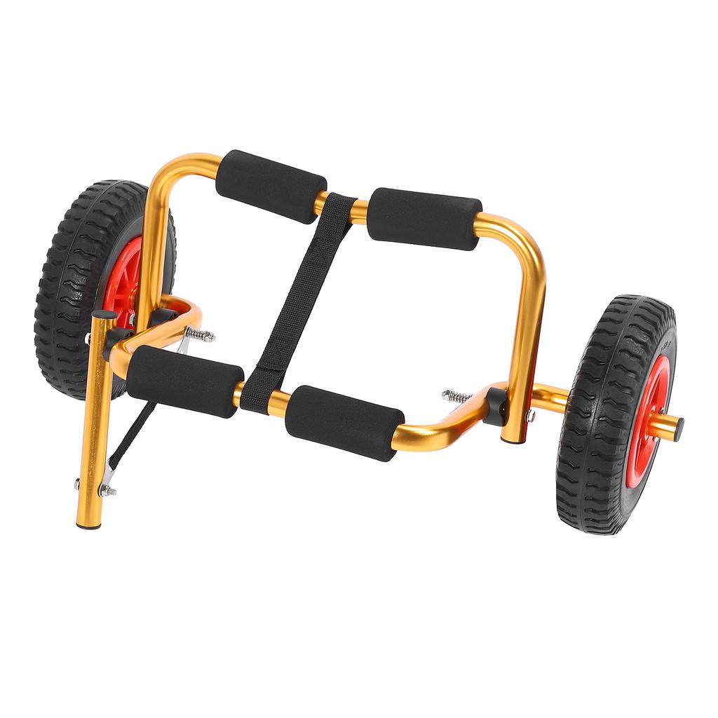 Canoe Carrier Dolly With 10in Solid Tires Adjustable Foldable Aluminum Universal Fit for Kayaking Small Boats
