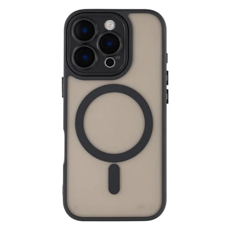 For iPhone 16 Pro Back Cover Compatible with MagSafe WANLONFENG QB1 Series PC TPU Shockproof Phone Case