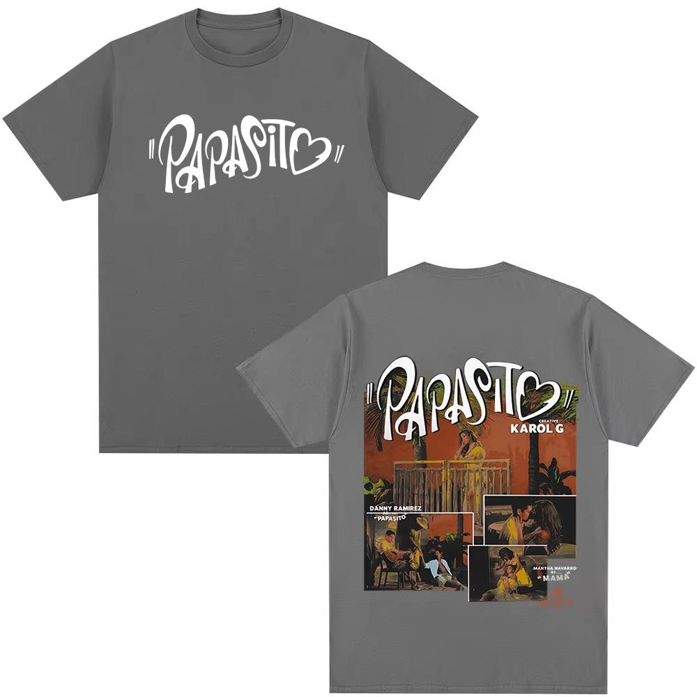 

Karol G Tropicoqueta Papasito 2025 Album T-shirt Men Women Clothing Pop Music High Quality T-shirts Summer Casual Cotton T Shirt 4XL