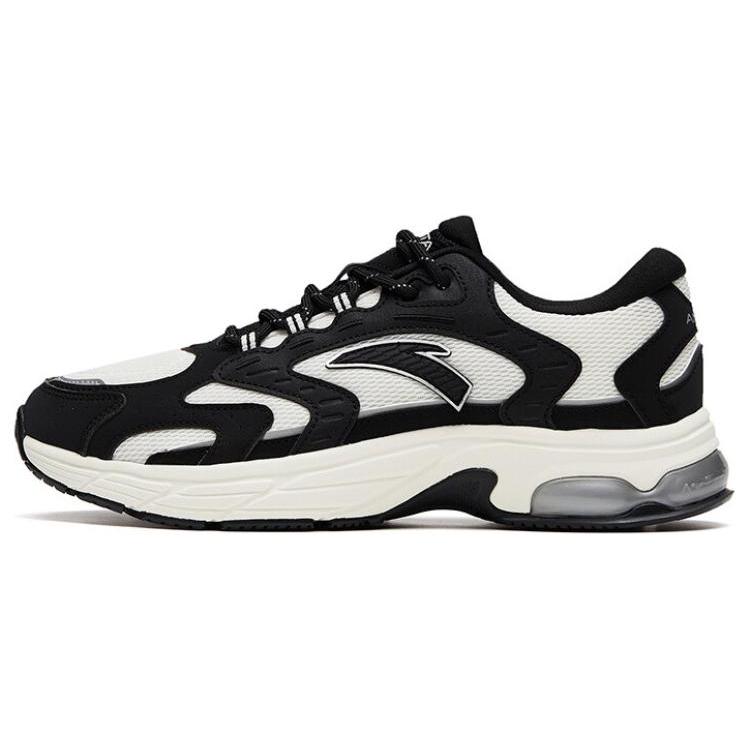 New Anta Cushioning Anti Slip And Wear Resistant Low Top Running Shoes Men's White Black 112315503-7