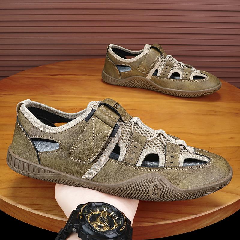 

Летние низкие мягкие эластичные уличные сандалии Простые дышащие крутые мужские туфли Удобные амортизирующие мужские сандалии 39