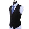 Men Waistcoat V Neck Formal Sleeveless Single-breasted Spring Vest for Work