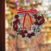 Garland Swag, Frosted Branches, Ball Ornament, Snowflake for Front Door Day Party Decoration