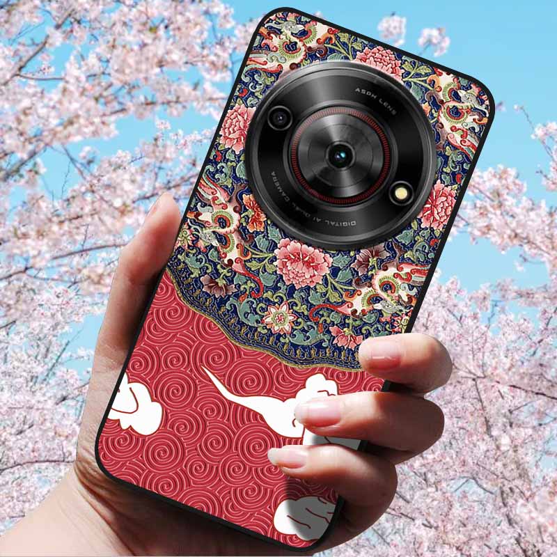 For ZTE Blade A75 5G 6.6" Cases 3D Relief Flower Soft Silicone Luxury Cover for ZTE Blade A75 5G 3D Phone Cases ZTE Blade Z2357N