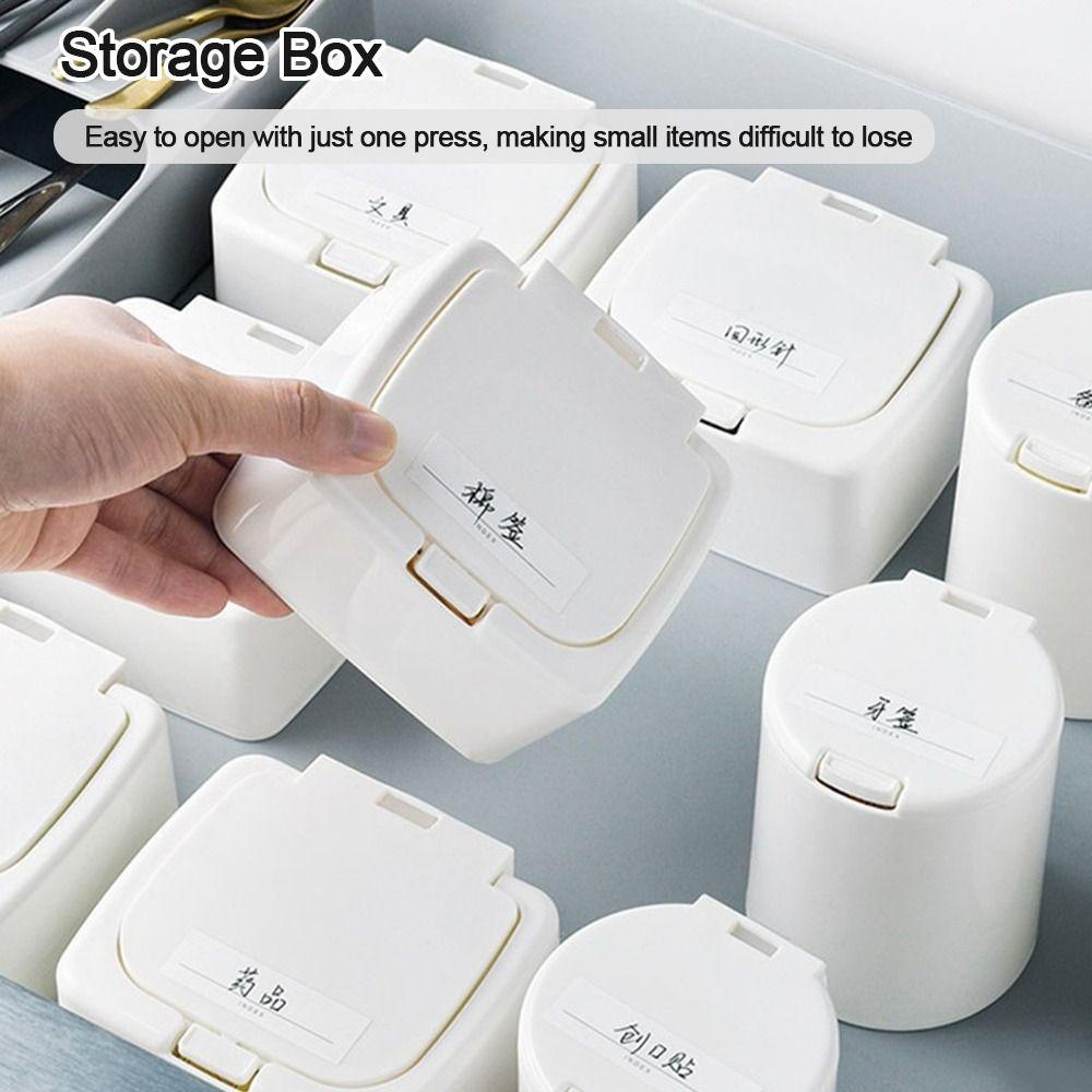 Plastic Storage Box Pop Window Type Beads Container Useful Cotton Swab Box  Hair Accessories Class