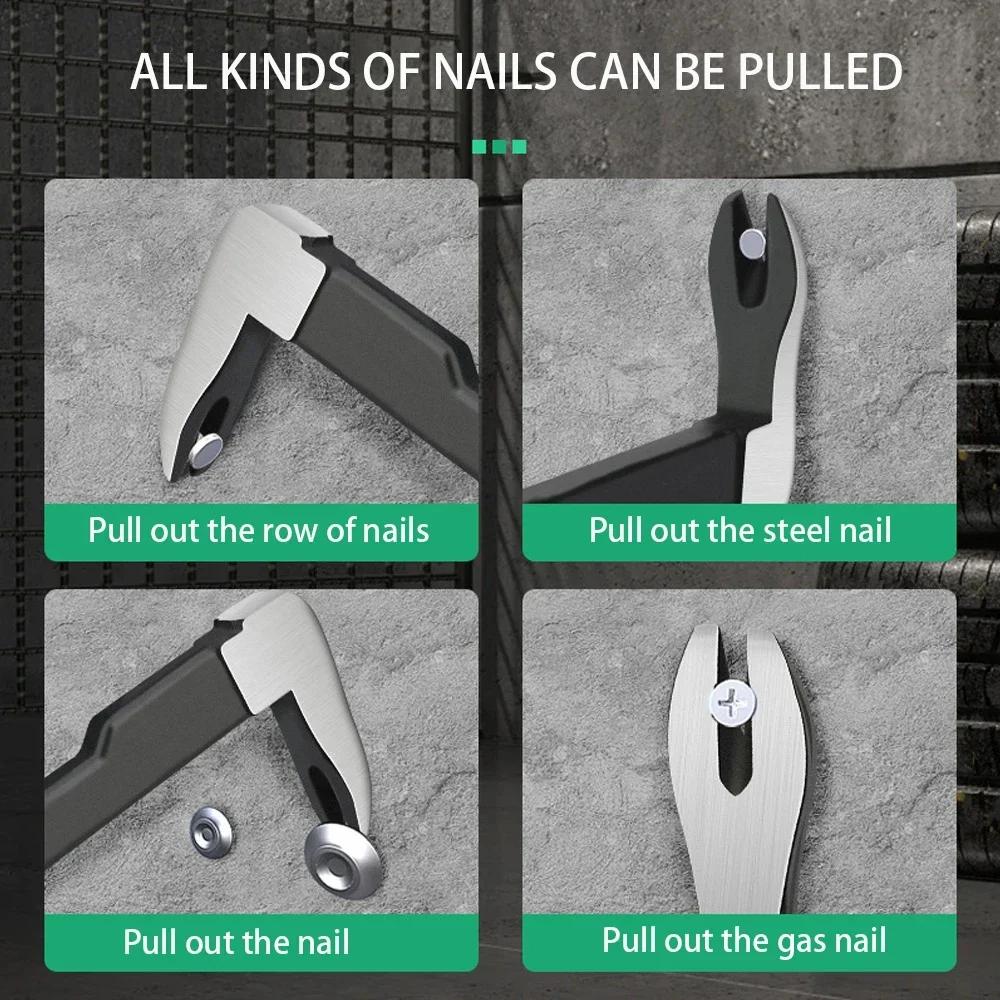 Nagelzieher Katzenfuß Nagelentferner Multifunktionales Brecheisenwerkzeug Stahl Nagelzieher für Heimwerker Holzbearbeitungswerkzeuge