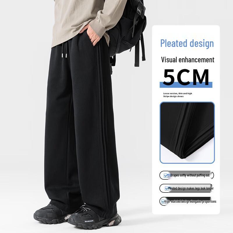 GLM Men's Retro Wide-Leg Casual Pants
