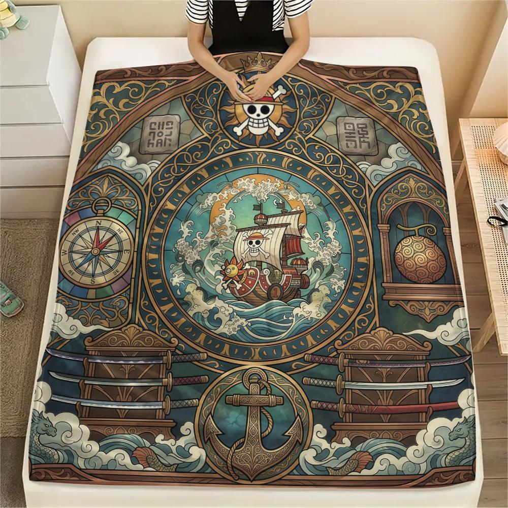 

One Piece elementsPrint Flannel Blanket, High quality Comfortable for All Seasons, Home Decor, Warmth and Comfort 80cm x 120cm