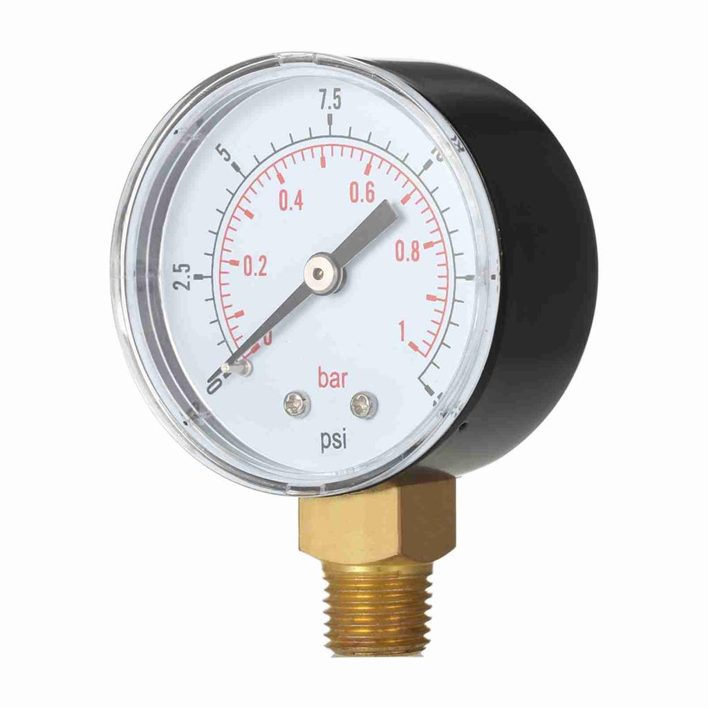 50mm Pool Filter Water Pressure Dial Hydraulic Pressure Gauge Meter Manometer 1 4  NPT Thread