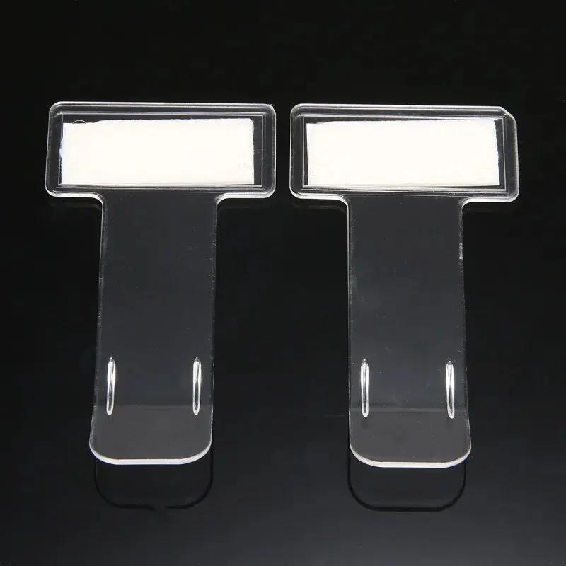 2PCS Transparent Car Parking Ticket And Receipt Card Holder Clip Universal Vehicle Windscreen Sticker Plastic Car Accessories
